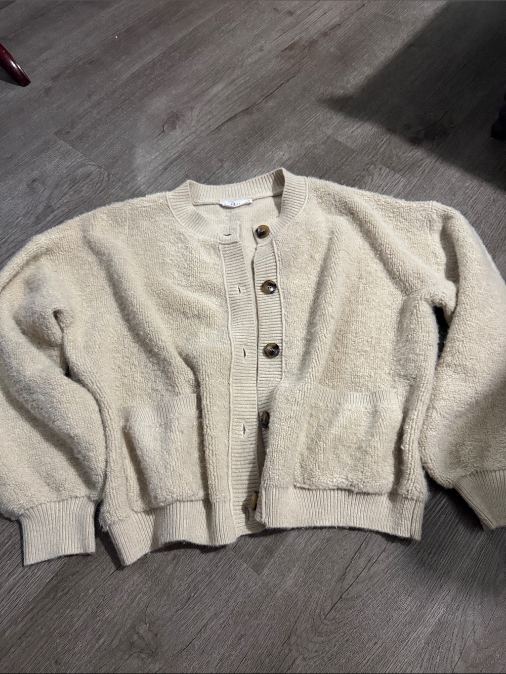 Talulah Cozy Cream Button-Up Women's Cardigan Sweater